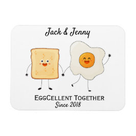 Ímã Brinde Feliz, Engraçado, Eggcelente Juntos