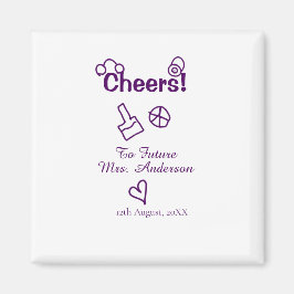 Imã Brindemos à futura Sra. adicione o nome da noiva r