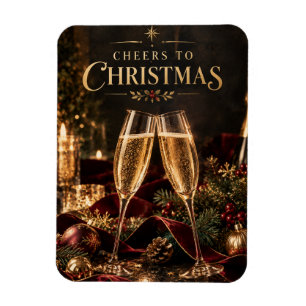 Ímã Brindes de Natal Elegantes para Champanhe de Natal