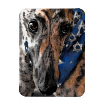 Brindle Greyhound no seu Holiday Bandana