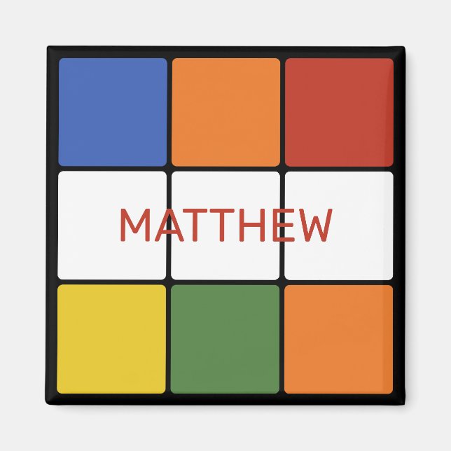 Imã Brinquedo de cubo Quebra-cabeça dos anos 80 Person (Frente)