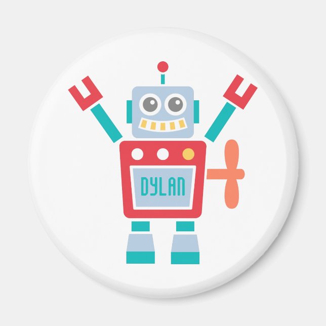 Imã Brinquedo De Robô Cute Para Crianças (Frente)