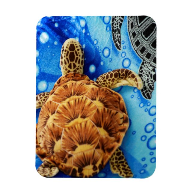 Ímã Brinquedo de Tartaruga-do-Mar Laranja esmagando-se (Vertical)