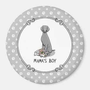 Imã Brinquedos da mamãe Weimaraner (cinza 1)