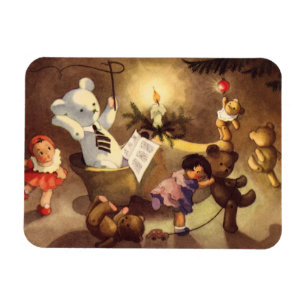 Ímã Brinquedos de Natal Antigos, Bonecas Dançantes, Ur