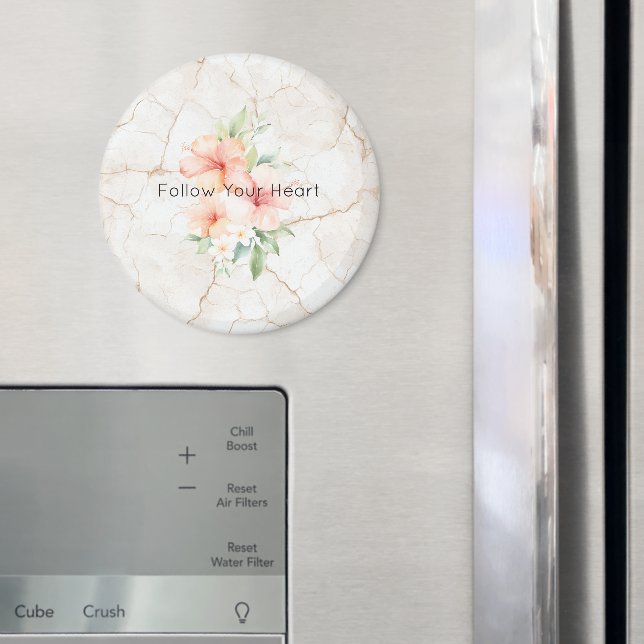 Imã Brisa de Verão Bege Pêssego Hibisco   (In Situ (Fridge))