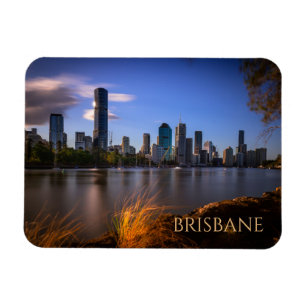 Ímã Brisbane, Austrália, Skyline, de outro lado do ri