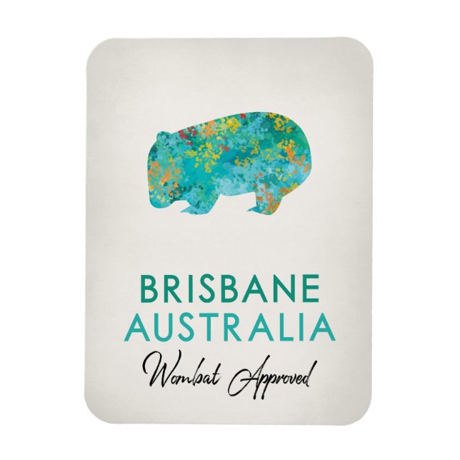 Ímã Brisbane Austrália Wombat (Vertical)