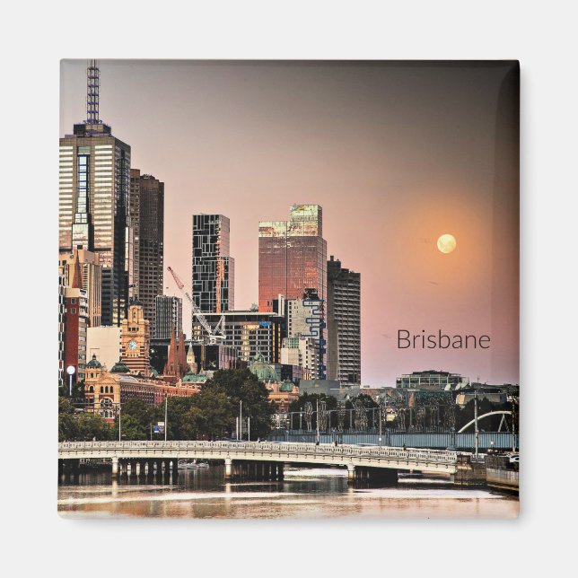Imã Brisbane, fotografia de paisagem urbana da Austrál (Frente)