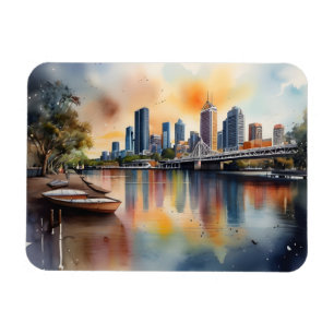 Ímã Brisbane watercolor art