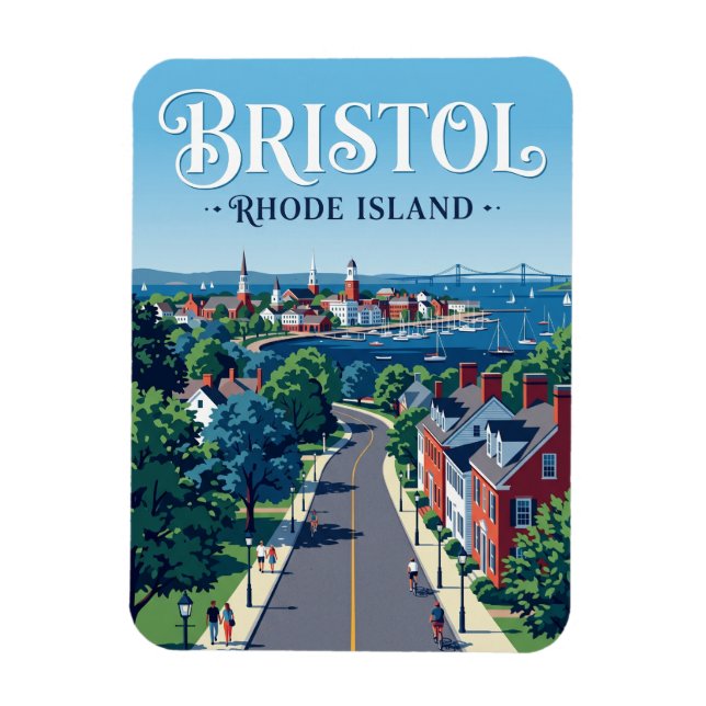 Ímã Bristol Rhode Island (Vertical)