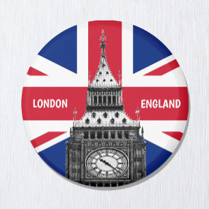 Imã British Flag Magnet, Big Ben, Londres de férias, R