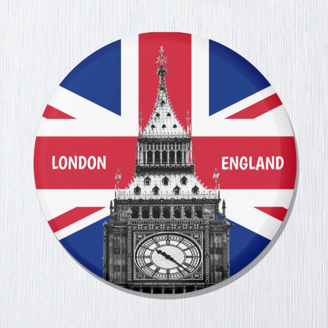 Imã British Flag Magnet, Big Ben, Londres de férias, R (Criador carregado)