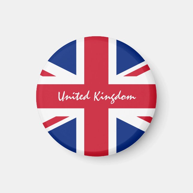 Imã British Flag & UK - viagem, sport/Reino Unido (Frente)