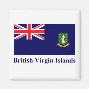 Imã British Virgin Islands embandeiram com nome