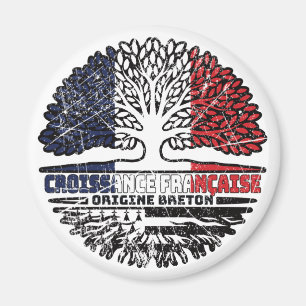 Imã Brittany Breton França Tree Roots Flag