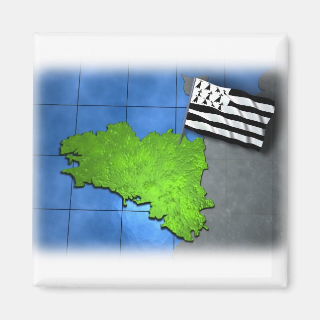 Imã Brittany com sua própria bandeira (Frente)
