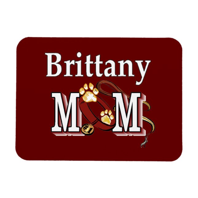 Ímã Brittany Dog MOM (Horizontal)