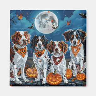 Imã Brittany Spaniel Halloween Spooky