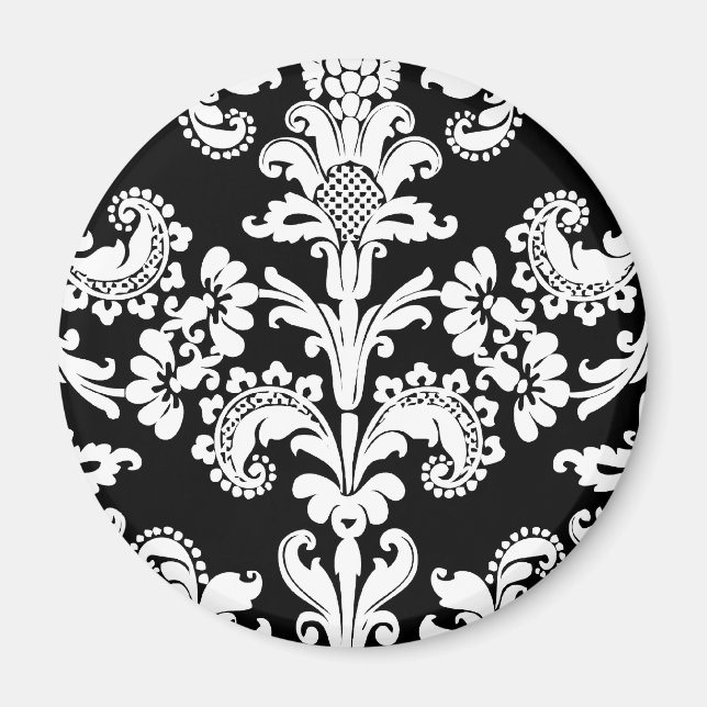 Imã Brocade Preta e Branca (Frente)