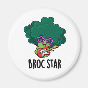 Imã Brock Star Funny Brocolli Rock Star