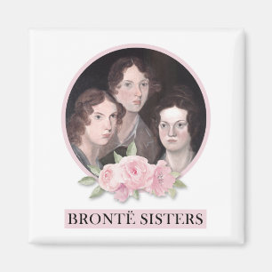 Imã Bronte Sisters Retrato com Rosas Rosa