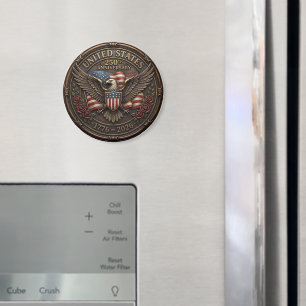 Imã Bronze Metálico Estados Unidos 250º Aniversário