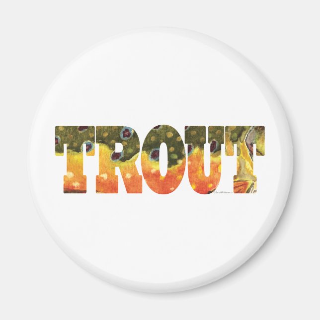 Imã Brook Trout Art (Frente)