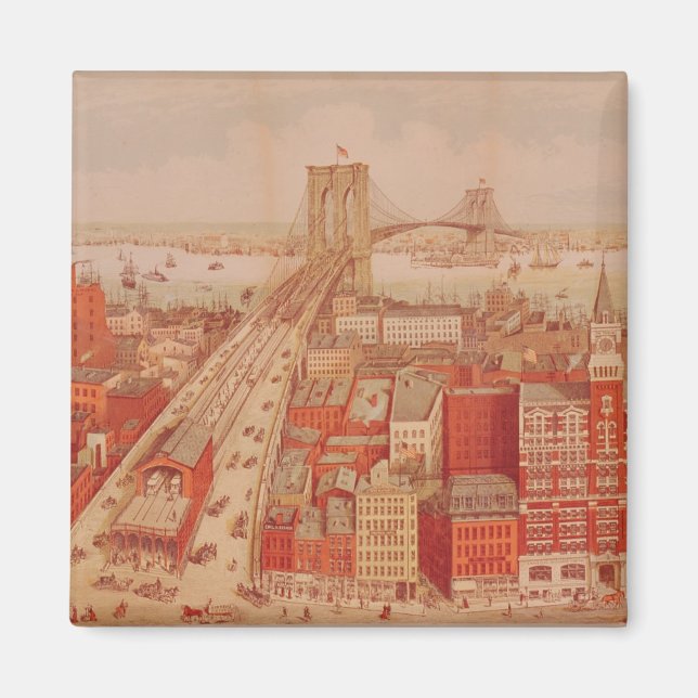 Imã Brooklyn Bridge, c.1883 (Frente)