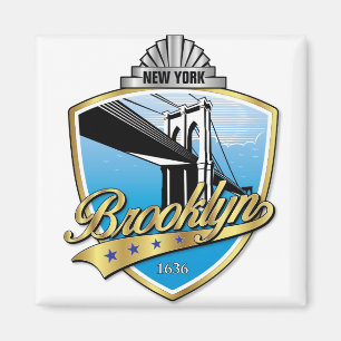Imã Brooklyn Design Dourado
