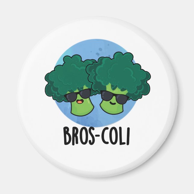 Imã Bros-coli Funny Veggie Broccoli Pun (Frente)