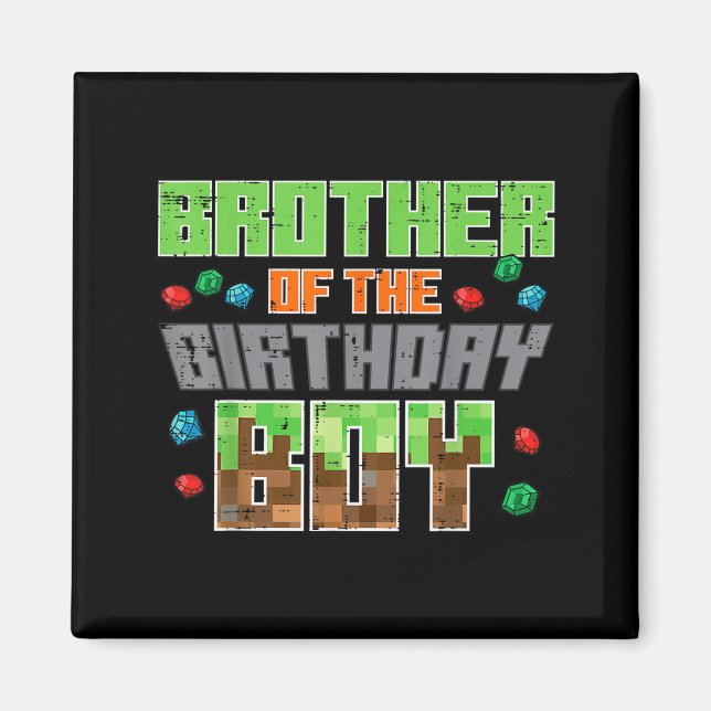 Imã Brother Of Birthday Boy Xel Gamer Bday Party Boys  (Frente)