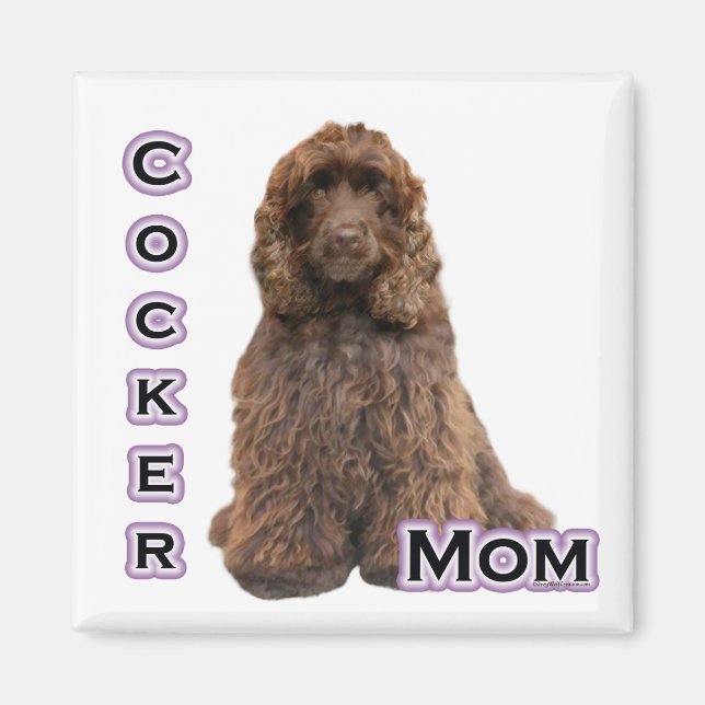 Imã Brown Cocker Spaniel Mãe 4 - Magnet (Frente)