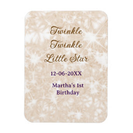 Ímã Brown glitter twinkle twinkle little star birthday