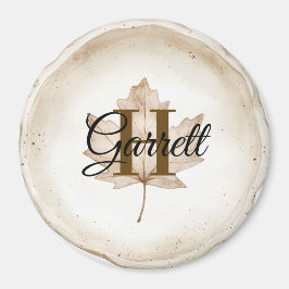 Imã Brown Leaf Monogram Name