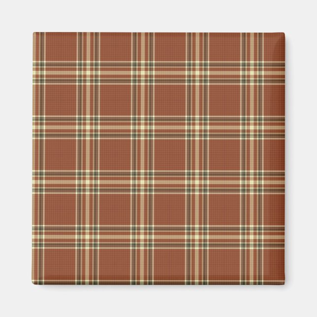 Imã Brown Tartan Magnet (Frente)