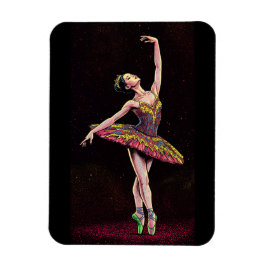 Ímã Brown Tutu Ballerina Puzzle – Stunning Dance Art w