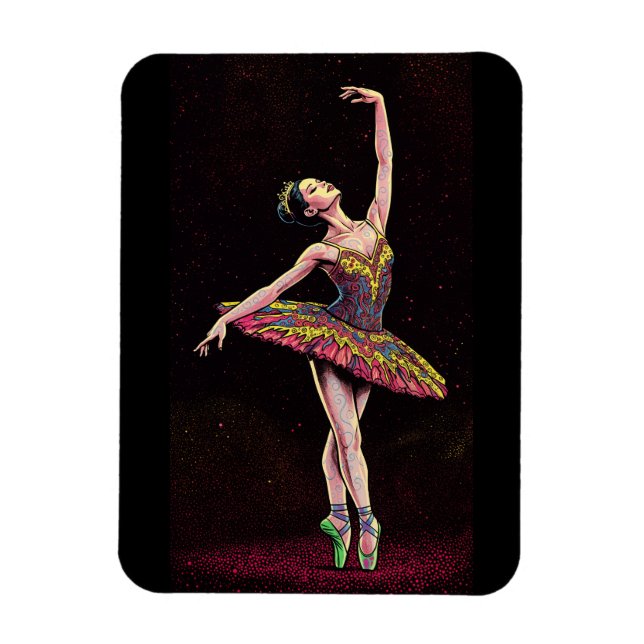 Ímã Brown Tutu Ballerina Puzzle – Stunning Dance Art w (Vertical)