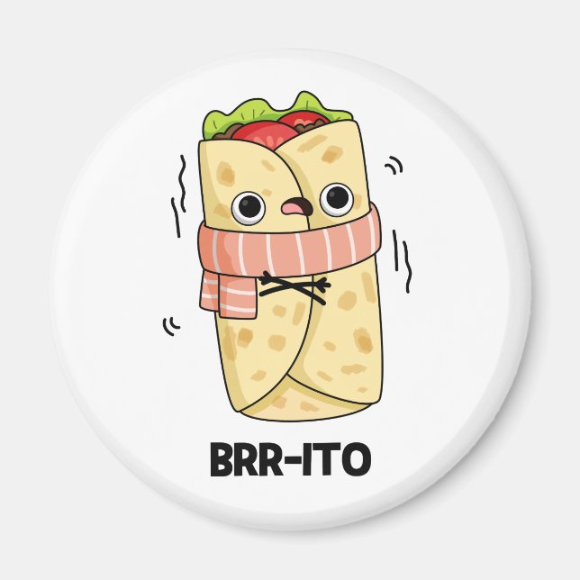 Imã Brr-ito Funny Congelando Burrito Frio (Frente)
