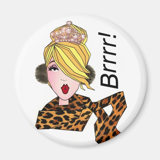 Imã "Brrr! É frio!" Diva Magnet (Frente)