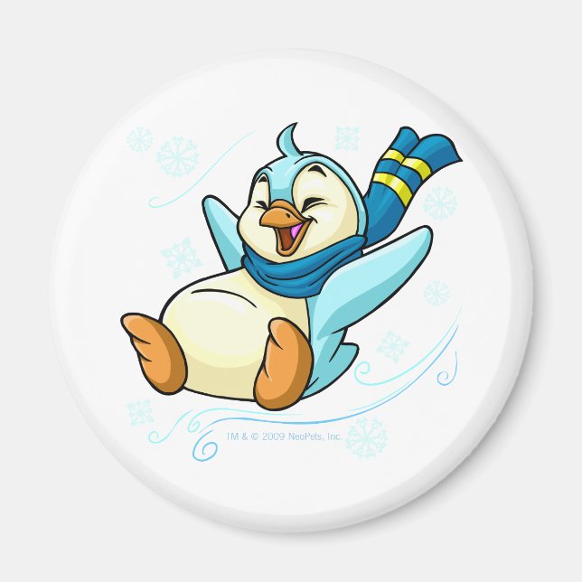 Imã Bruce Azul deslizando através do gelo (Frente)