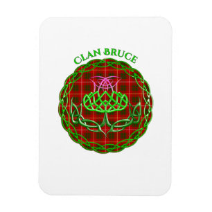 Ímã Bruce Scottish Tartan Celtic Thistle
