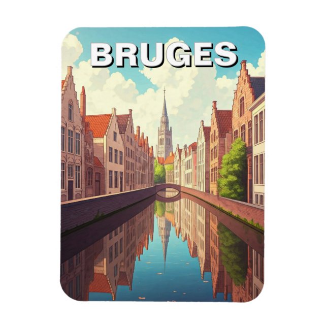 Ímã Bruges Belgium Viagem Souvenir (Vertical)