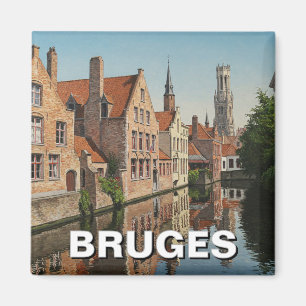 Imã Bruges Belgium Viagem Souvenir Vintage