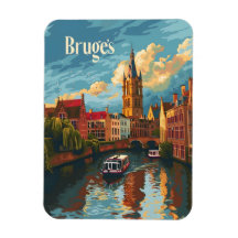 Bruges Belgium vintage art