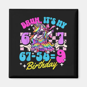 Imã Bruh 67-589 Aniversário de 9 anos Princesa Unicórn