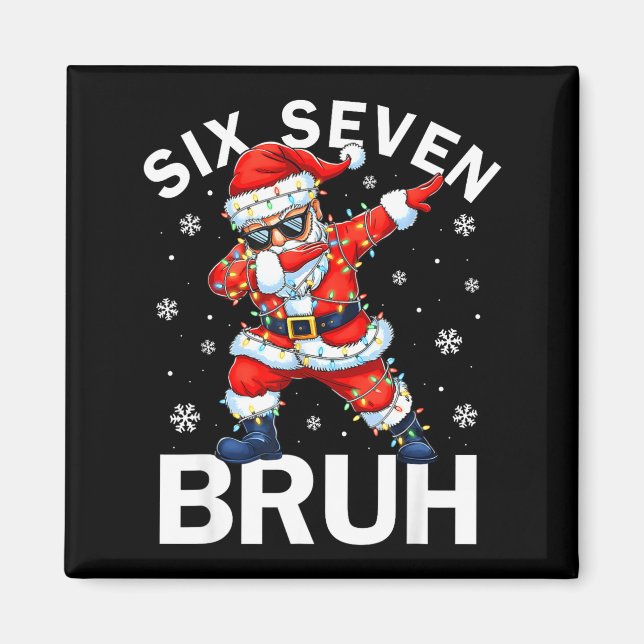 Imã Bruh 67 Six Seven Santa Dabbing Christmas Meme Boy (Frente)