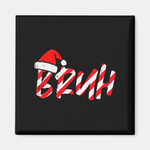 Imã Bruh de Natal Cane de Açúcar Chapéu do Papai Noel