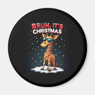 Imã Bruh É a Girafa de Natal Engraçada Dabbing Long Sl