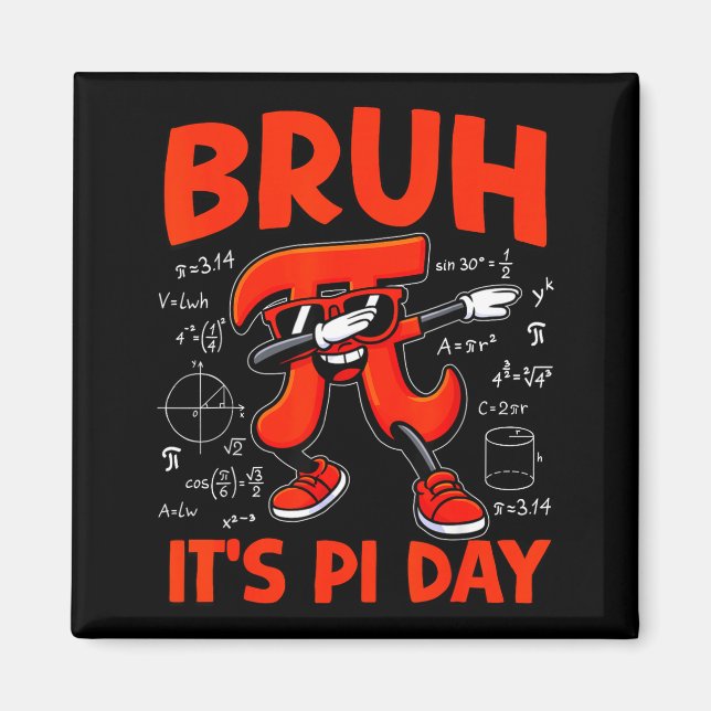 Imã Bruh É Dia Do Pi 3.14 Símbolo Matemática Para Meni (Frente)